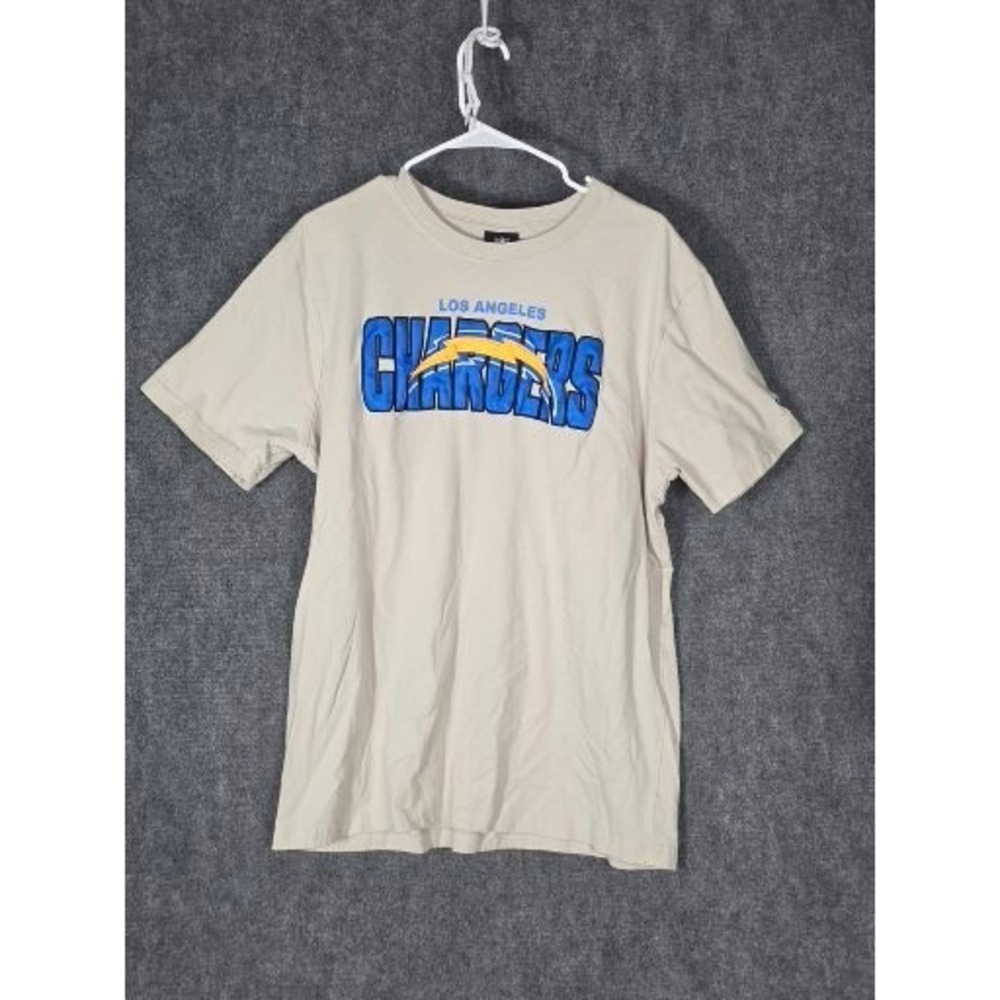 Los Angeles Chargers‎ NFL Team Apparel Mens XL Tan Short Sleeve T-Shirt Casual